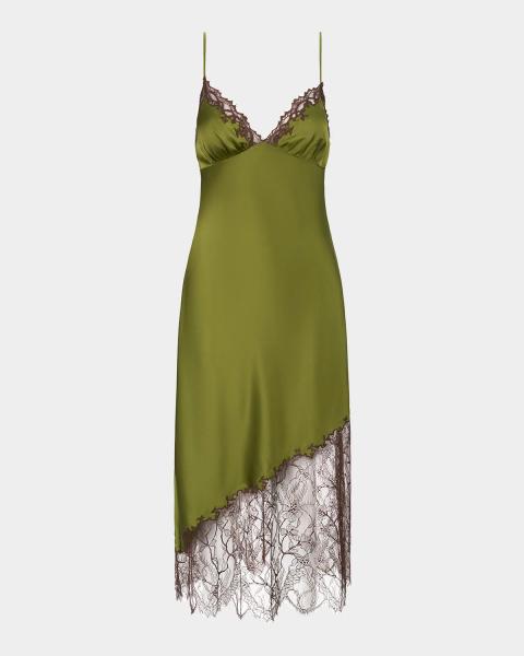 staud green halter dress Louise Striped Silk Midi Staud calluna dress