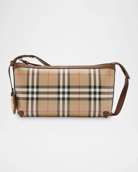 Burberry Highlands Check Jacquard Shoulder Bag | Neiman Marcus