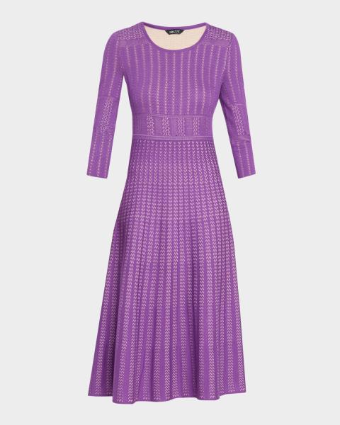 knit fit and flare dress Misook & Tonal Ribbed Soft Midi - Russet autopostr_instagram_63731