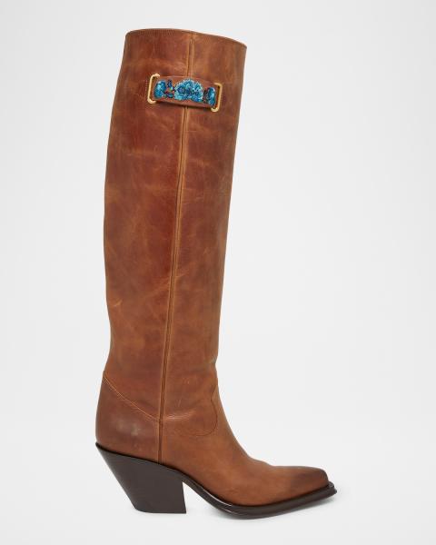 ナデル】ボッテガヴェネタ　BOTTEGA BENETA レザー ハイカット Bottega Veneta Lagoon Nappa Leather Knee-High Boots | Neiman Marcus
