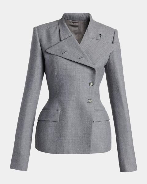 Dries Van Noten Bosea Embroidered Double-Breasted Jacket | Neiman