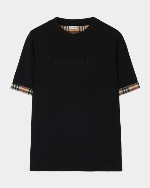 Burberry Men's Cotton Cross Stitch EKD​ Graphic T-Shirt | Neiman