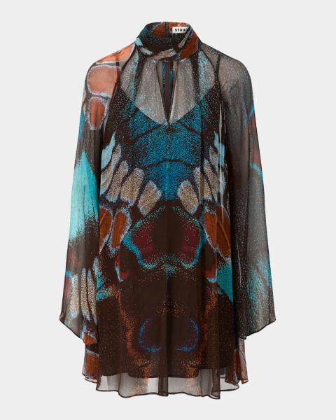 AKNVAS Devyn Denim Ruffle Mini Dress