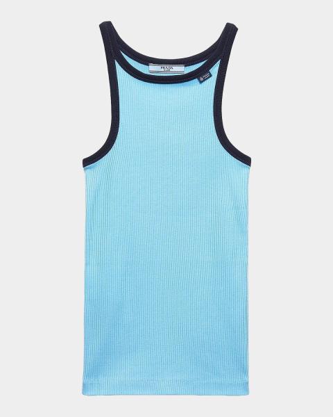 トップス GANNI Soft Cotton Rib Rhinestone TankTop Ganni Soft Rib Rhinestone Tank Top | Neiman Marcus