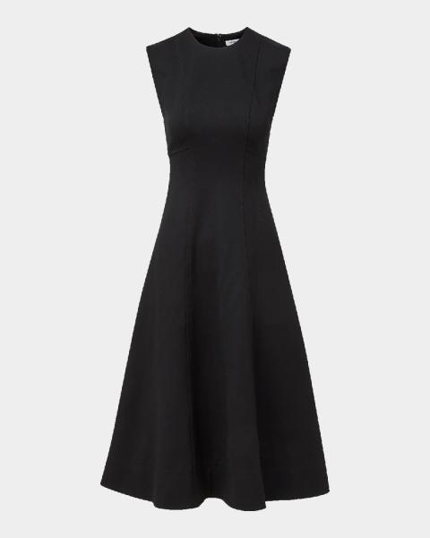 theory layered midi dress Tiered Lightweight Wool alf