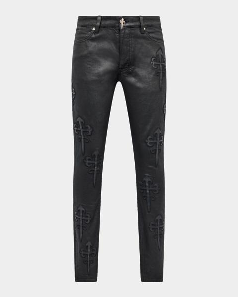 Ksubi Men's Van Winkle Angst Trashed Skinny Jeans | Neiman Marcus