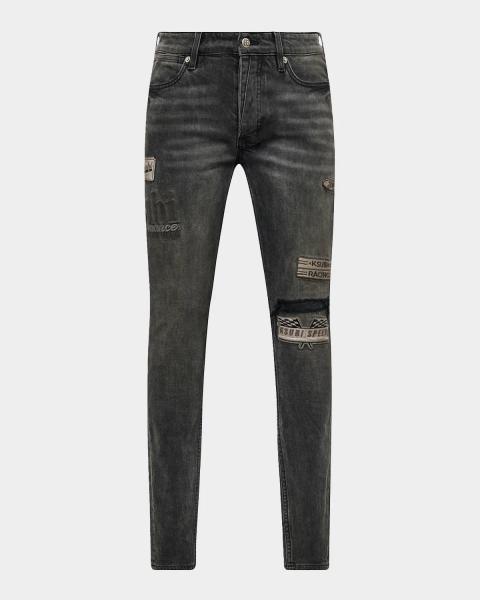Ksubi Men's Van Winkle Angst Trashed Skinny Jeans | Neiman Marcus