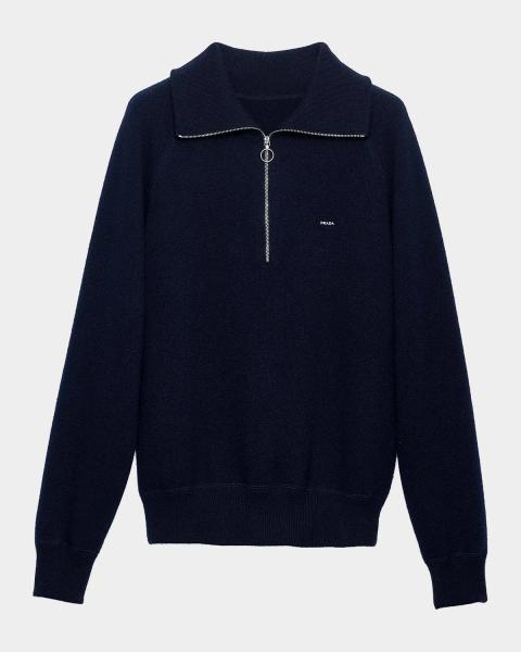 Prada Men's Cotton V-Neck Sweater | Neiman Marcus