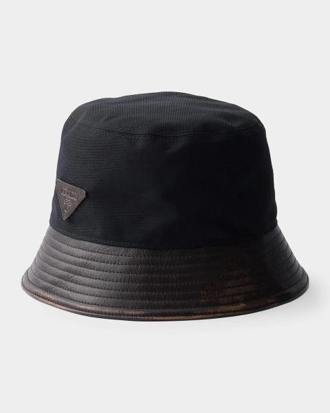 Prada Re-Nylon Logo Bucket Hat | Neiman Marcus