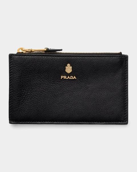Prada Printed Saffiano Leather Card Holder | Neiman Marcus