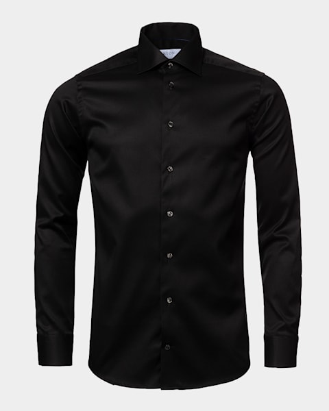 Men's Signature Twill Micro-Check Slim-Fit Dress Shirt | Neiman Marcus