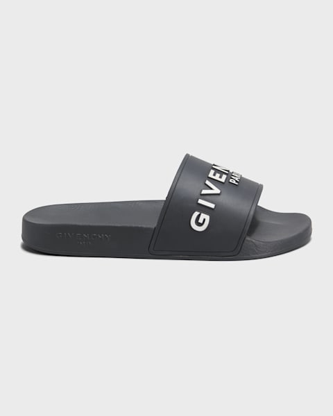 Marshmallow Rubber Wedge Slide Sandals
