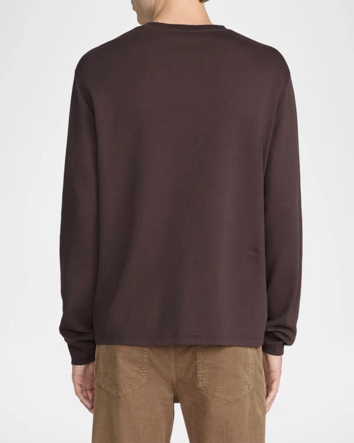 Frame Men & Apos;s Duofold Crew T-shirt In Gray
