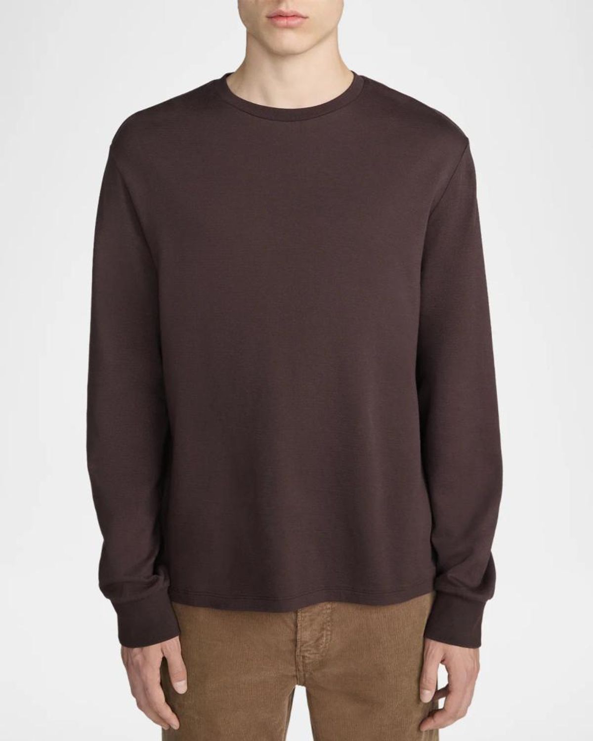 Frame Men & Apos;s Duofold Crew T-shirt In Gray
