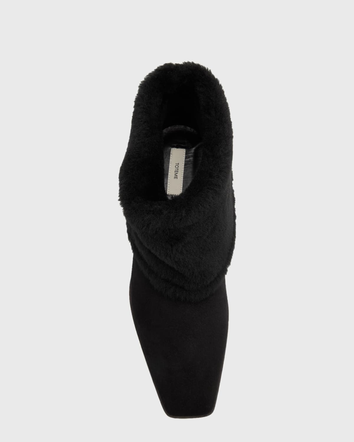 Totême Fold Down Shearling Suede Ankle Boots In Multi