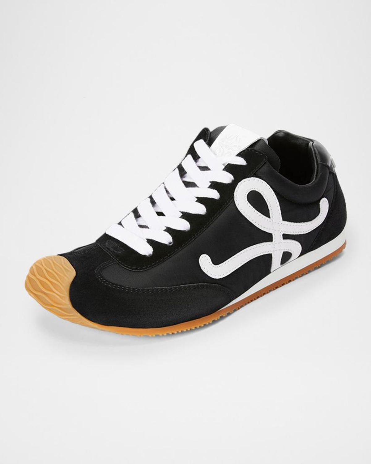 Loewe Ballet Runner 2.0 Mixed Leather Sneakers In Black