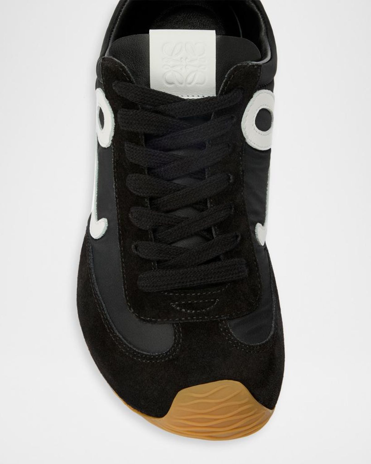 Loewe Ballet Runner 2.0 Mixed Leather Sneakers In Black