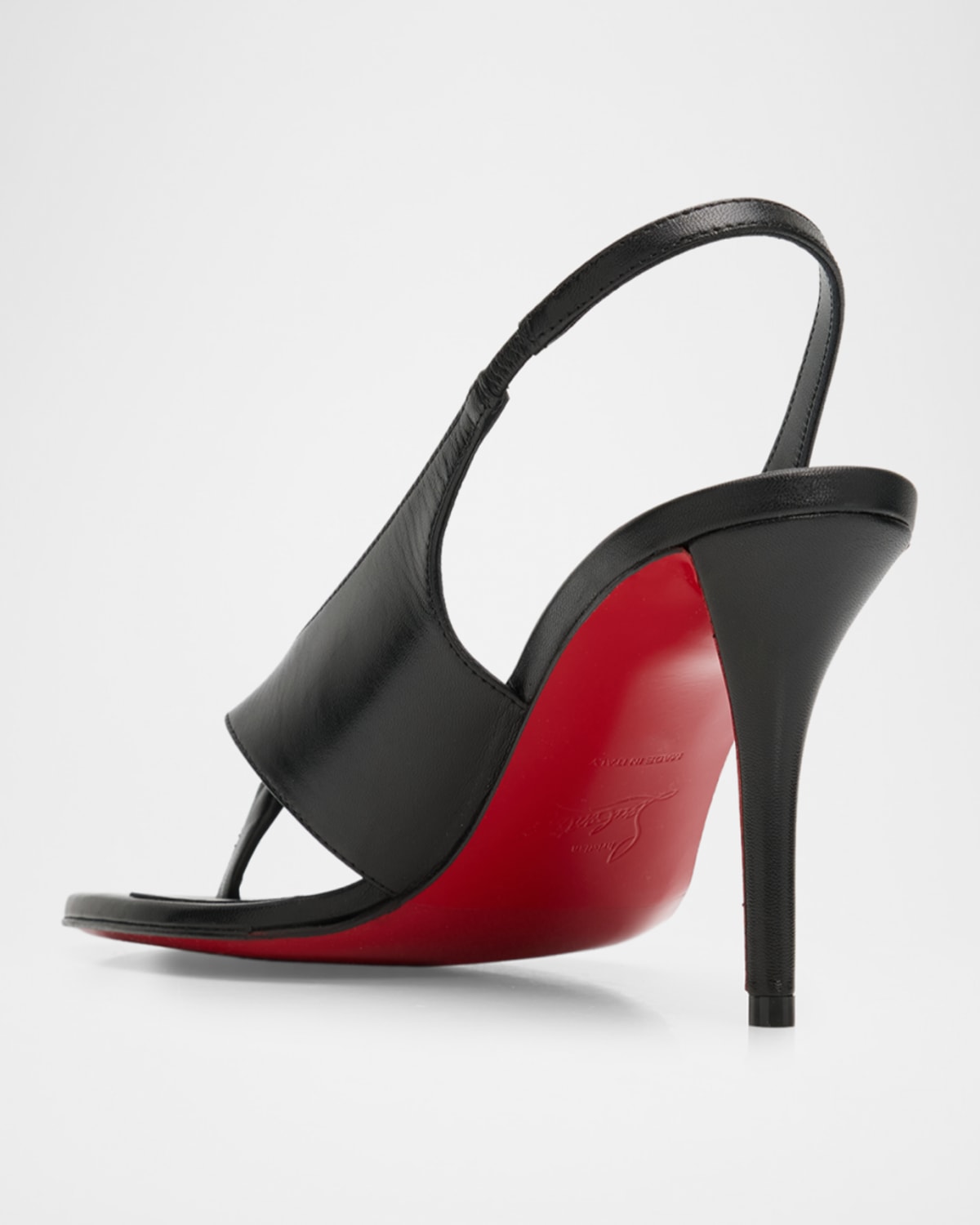 Christian Louboutin Miss Z Infradita 80 Leather Sandals In Black
