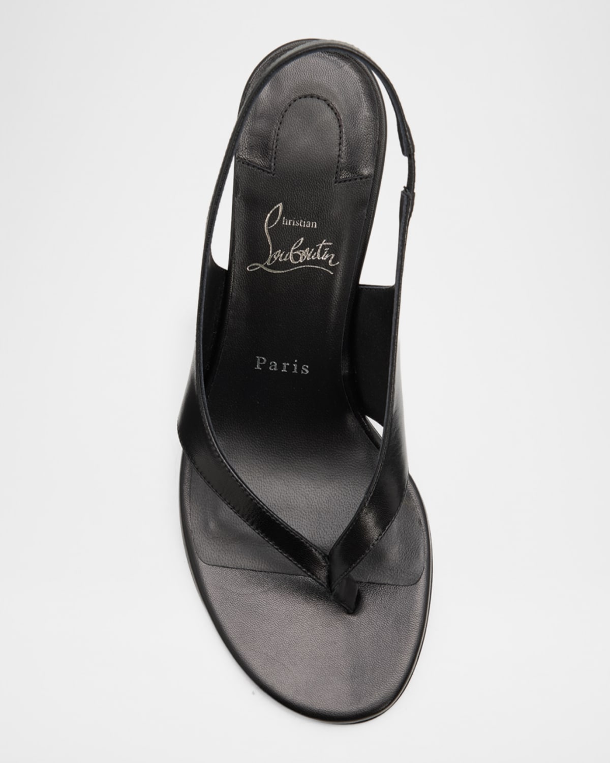 Christian Louboutin Miss Z Infradita 80 Leather Sandals In Black