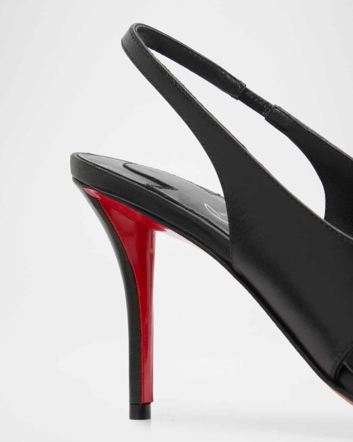 Christian Louboutin Miss Z Infradita 80 Leather Sandals In Black