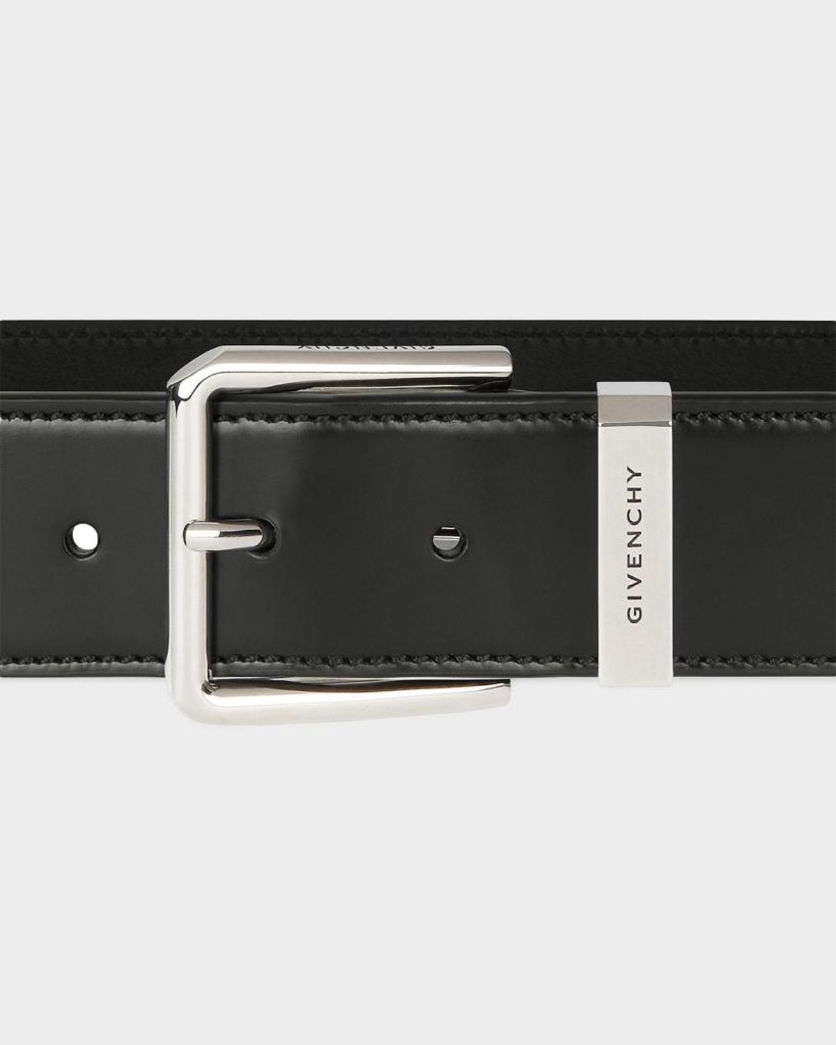Givenchy Smooth Leather Gentleman Belt Accessories In Black