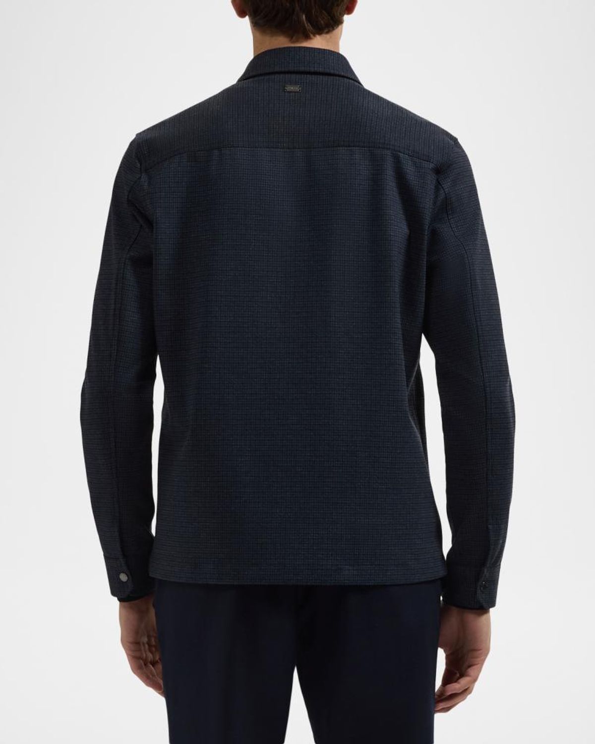 Bugatchi Men's Button-front Knit Shirt Jacket In Navy