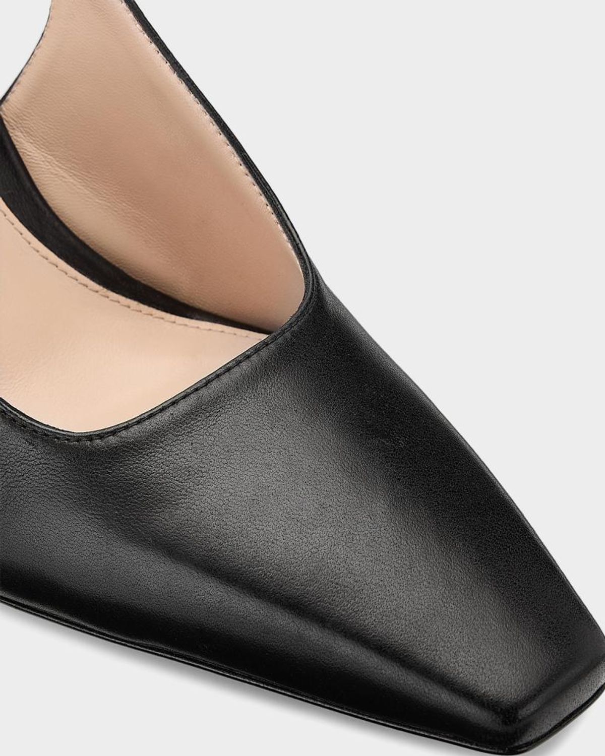 Stuart Weitzman Stassi 85mm Leather Slingback Pumps In Black