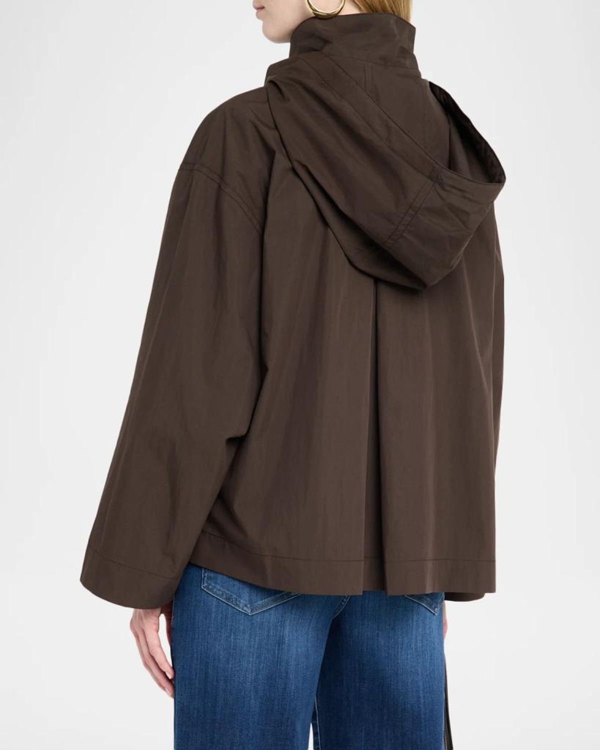 Frame The Cropped Canopy Jacket In Ash Brown