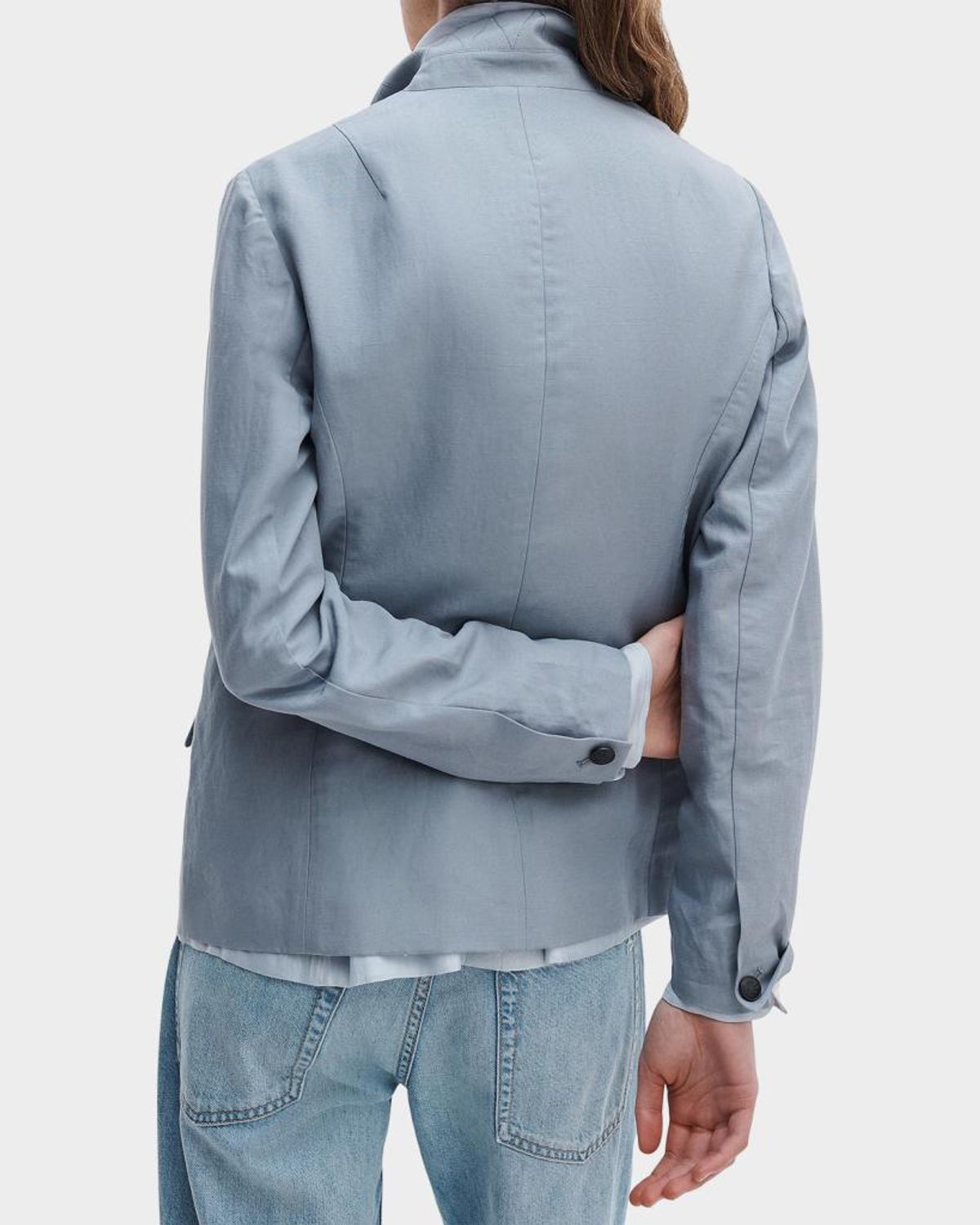Rag & Bone Slade Solid Blazer In Stone