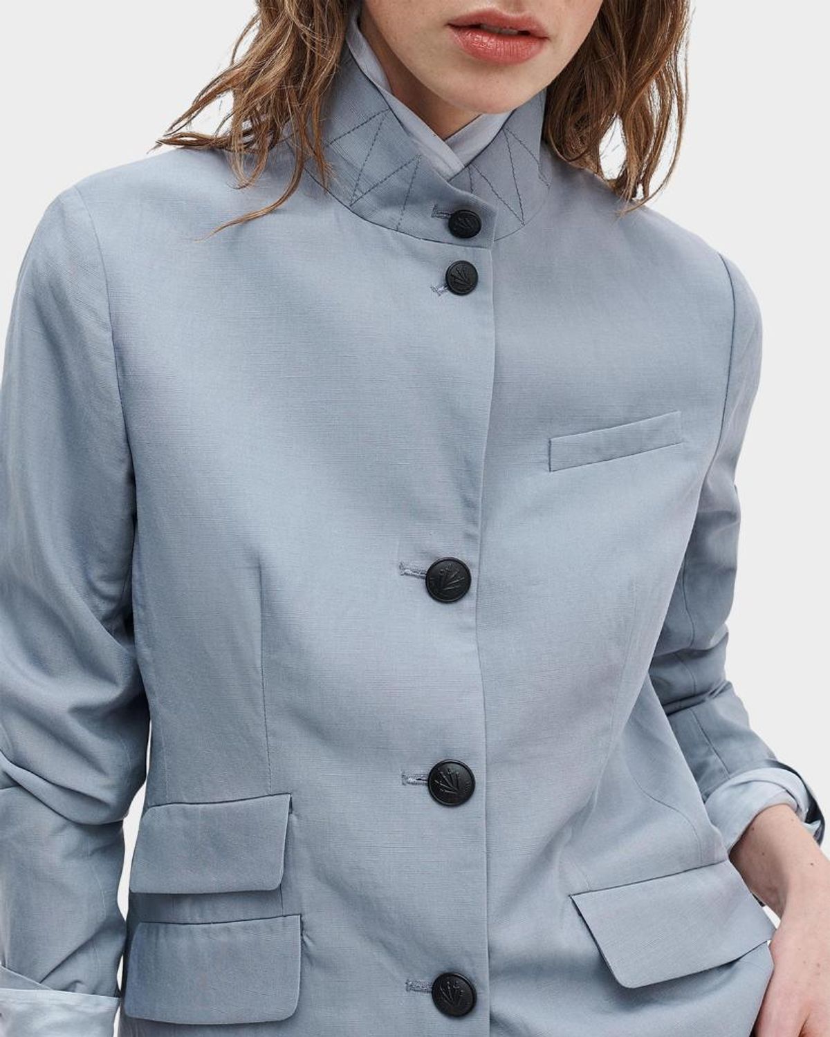 Rag & Bone Slade Solid Blazer In Stone