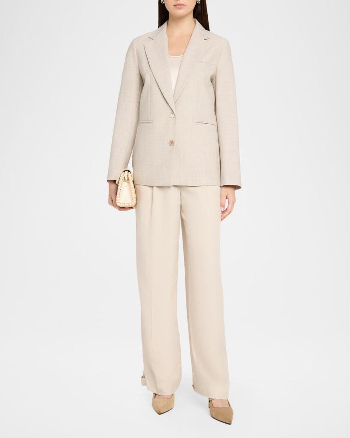 Peserico Single-breasted Houndstooth Jacket In Neutral