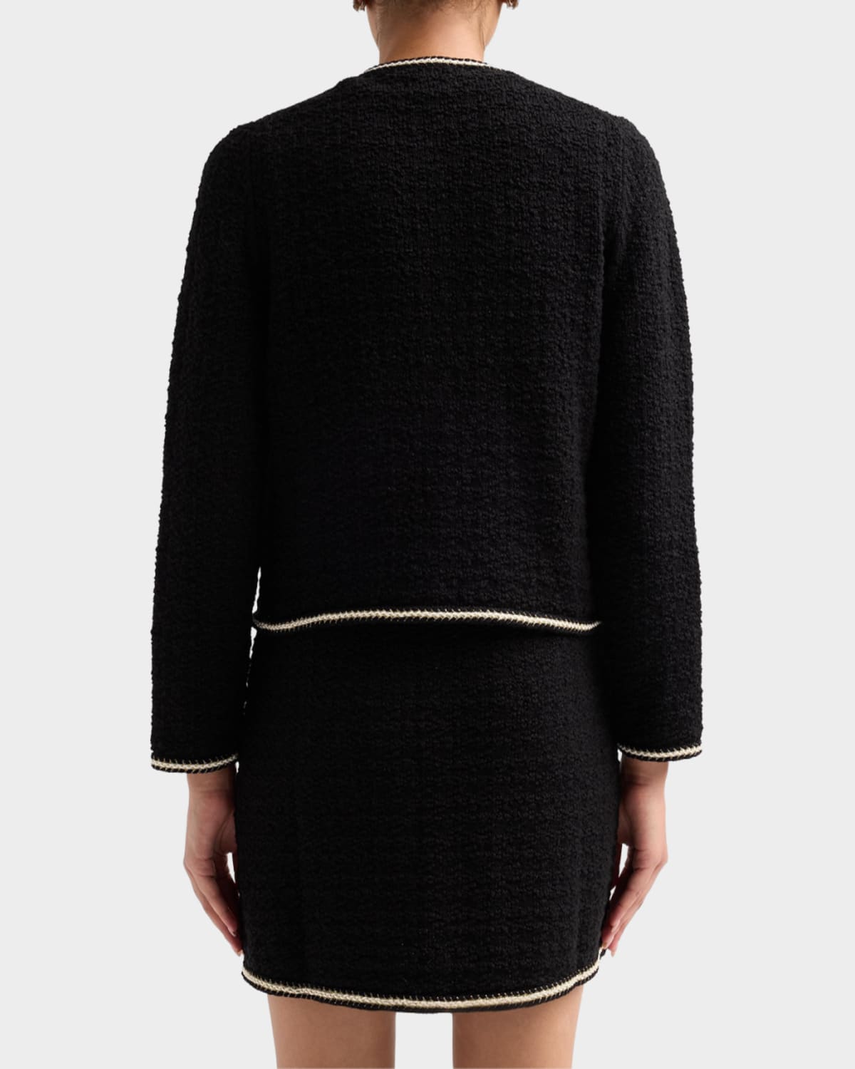 Simkhai Anouk Cotton Button-front Jacket In Black Ivor