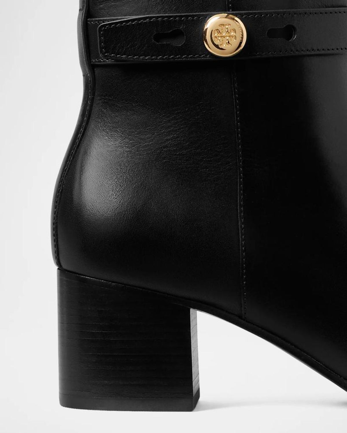 Tory Burch Romy 50mm Leather Ankle Boot In Black