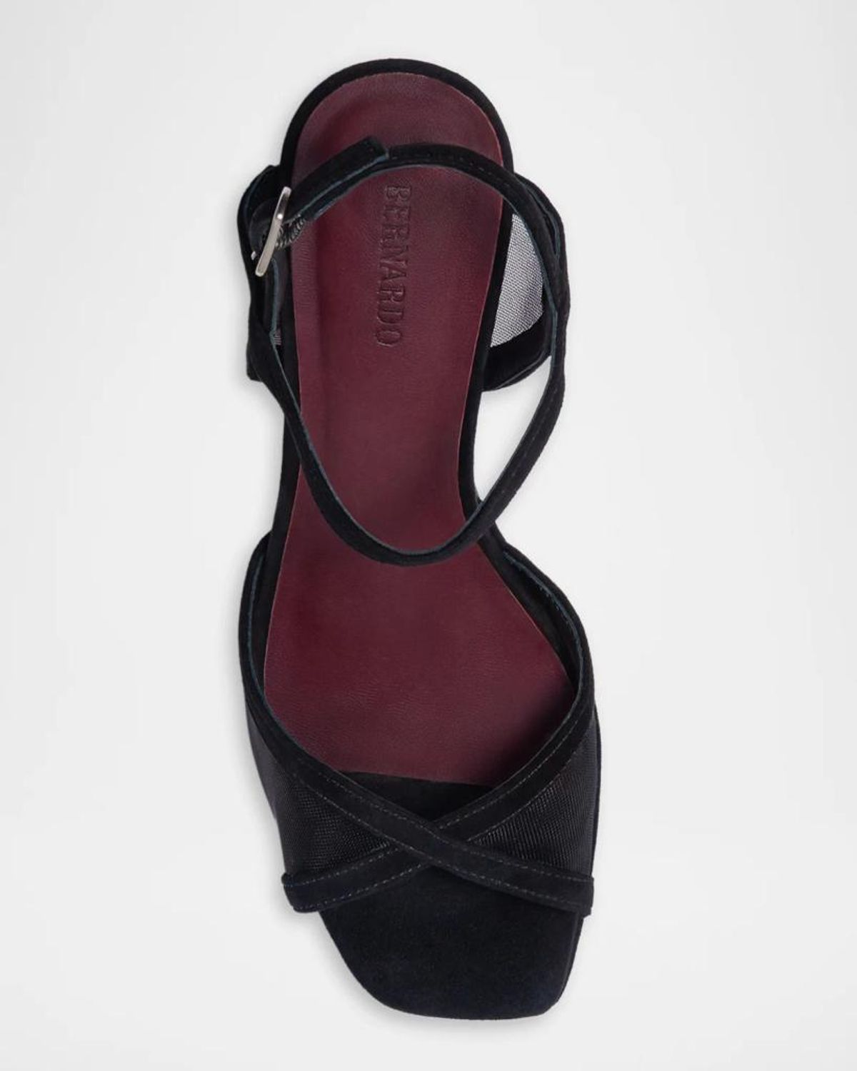 Bernardo 70mm Celeste Mesh Suede Platform Sandals In Black