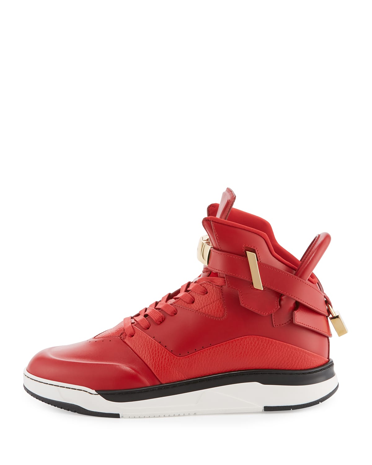 Buscemi B Court Leather High Top Sneaker