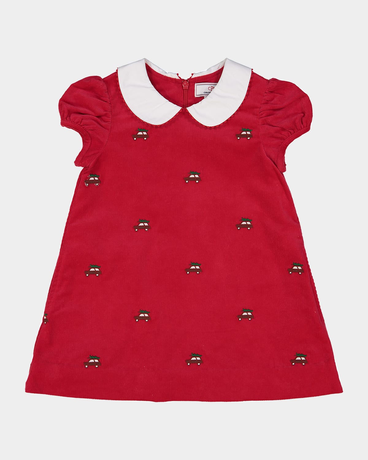 Classic Prep Childrenswear Girl's Paige Festive Car Embroidered