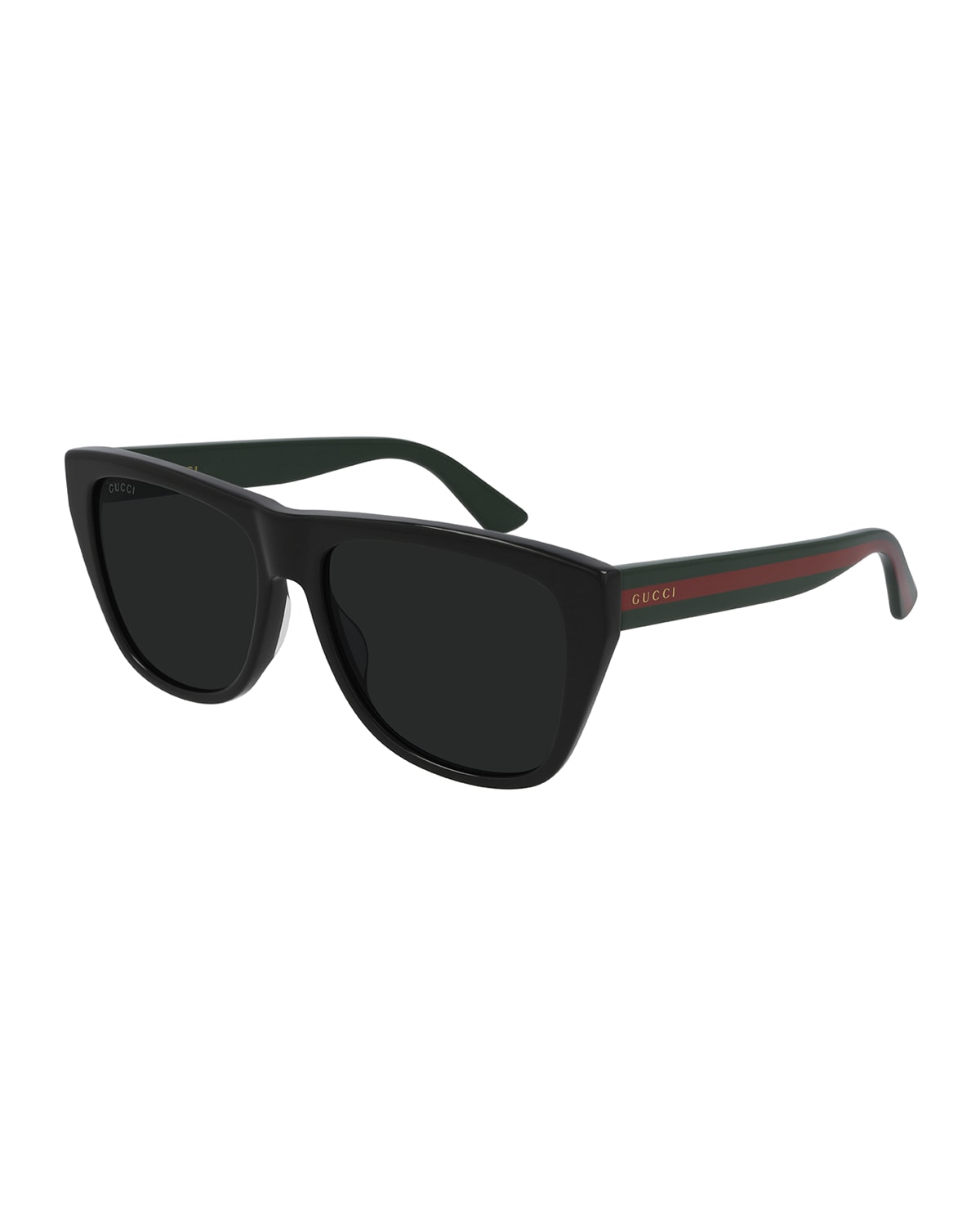 Gucci Men's Square Acetate Sunglasses with Signature  Neiman Marcus