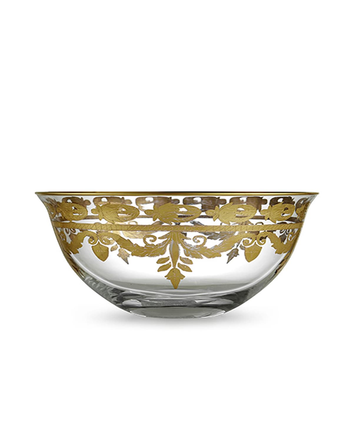 Vietri Rufolo Glass Large Serving Bowl, Gold Neiman Marcus