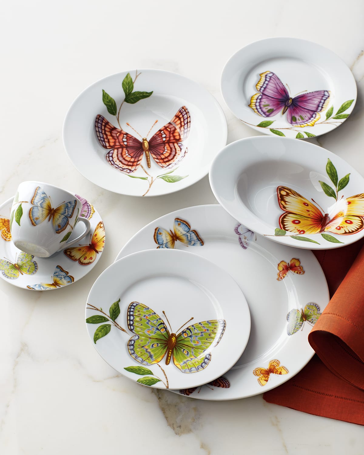 Butterfly plate outlet set