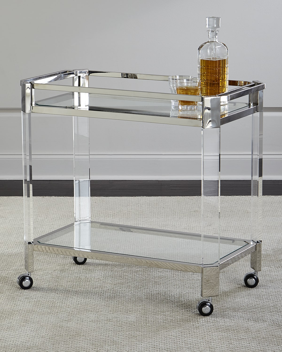 Regina Andrew Carter Stainless Steel Bar Cart Neiman Marcus