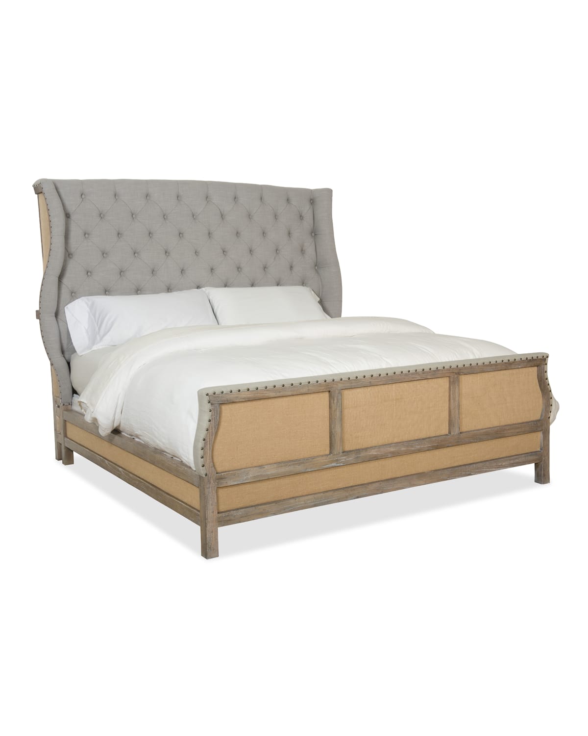 Hooker Furniture Traditions King Upholstered Panel Bed