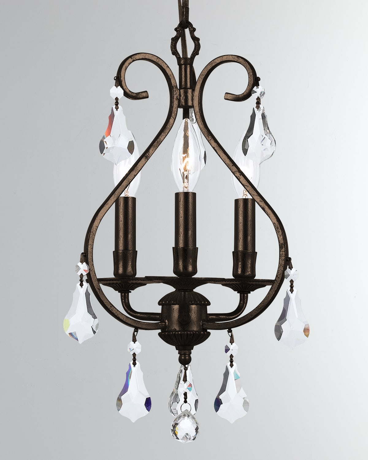 Crystorama Ashton 3Light HandCut Crystal Mini Chandelier Neiman Marcus