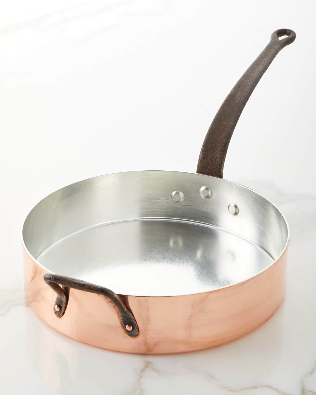 Duparquet Copper Cookware Solid Copper SilverLined Pans, Set of 5