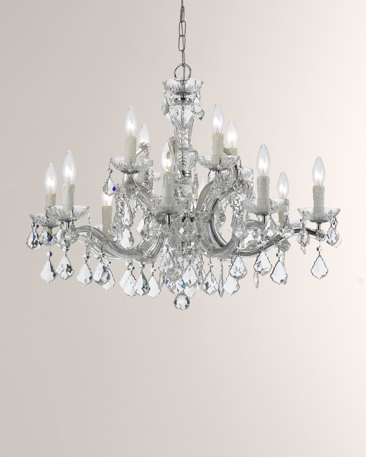 Crystorama Maria Theresa 6-Light Clear Crystal Chrome Chandelier ...