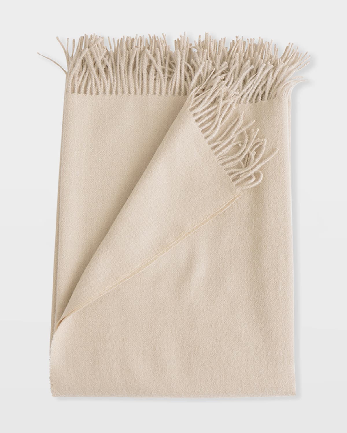Evangeline Linens Alpaca Throw, Fog Neiman Marcus