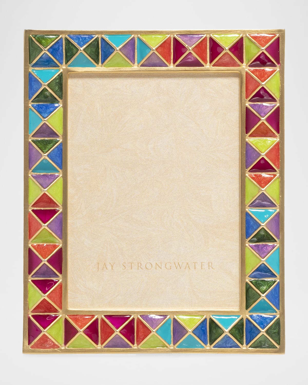 Jay Strongwater Pyramid Frame, 3" x 4" Neiman Marcus