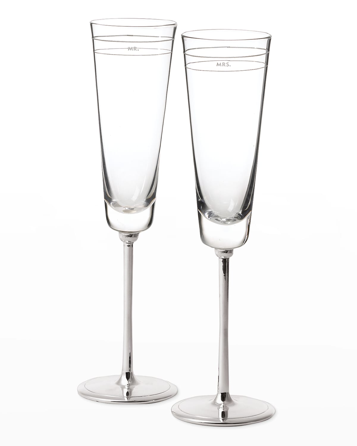 kate spade new york darling point mr. & mrs. toasting champagne flutes set  | Neiman Marcus