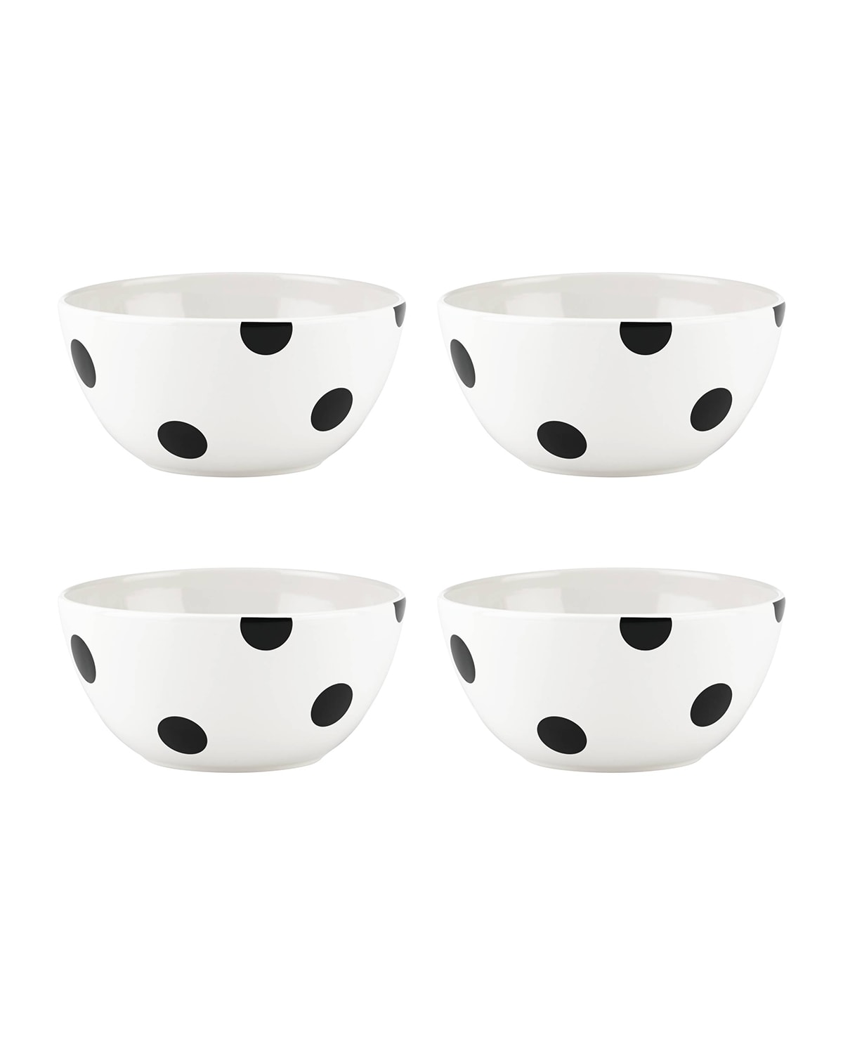 kate spade new york deco dot black appetizer bowls, set of four | Neiman  Marcus