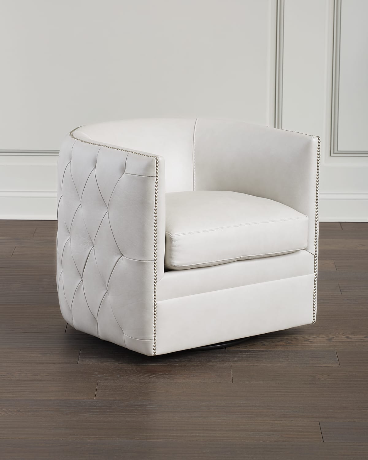 Bernhardt Abriola Leather Swivel Chair Neiman Marcus