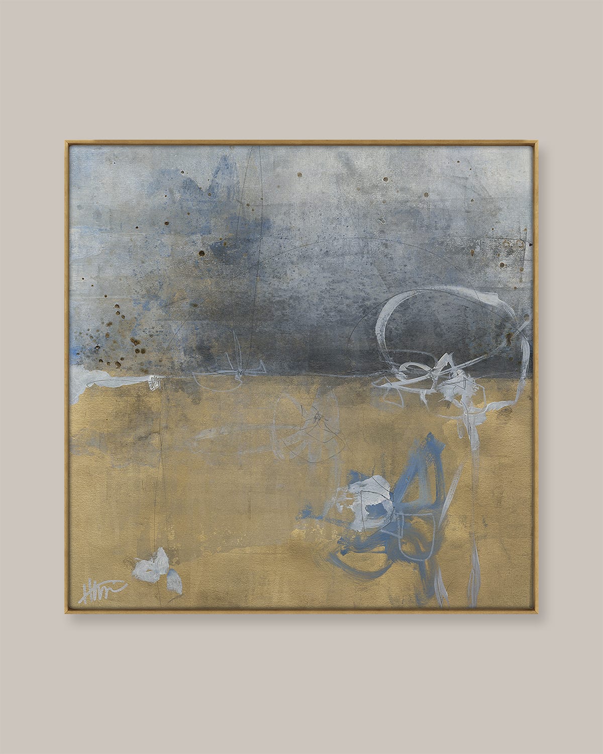 Grand Image Home "Abstract Collage 4" Digital Art Print on Canvas by